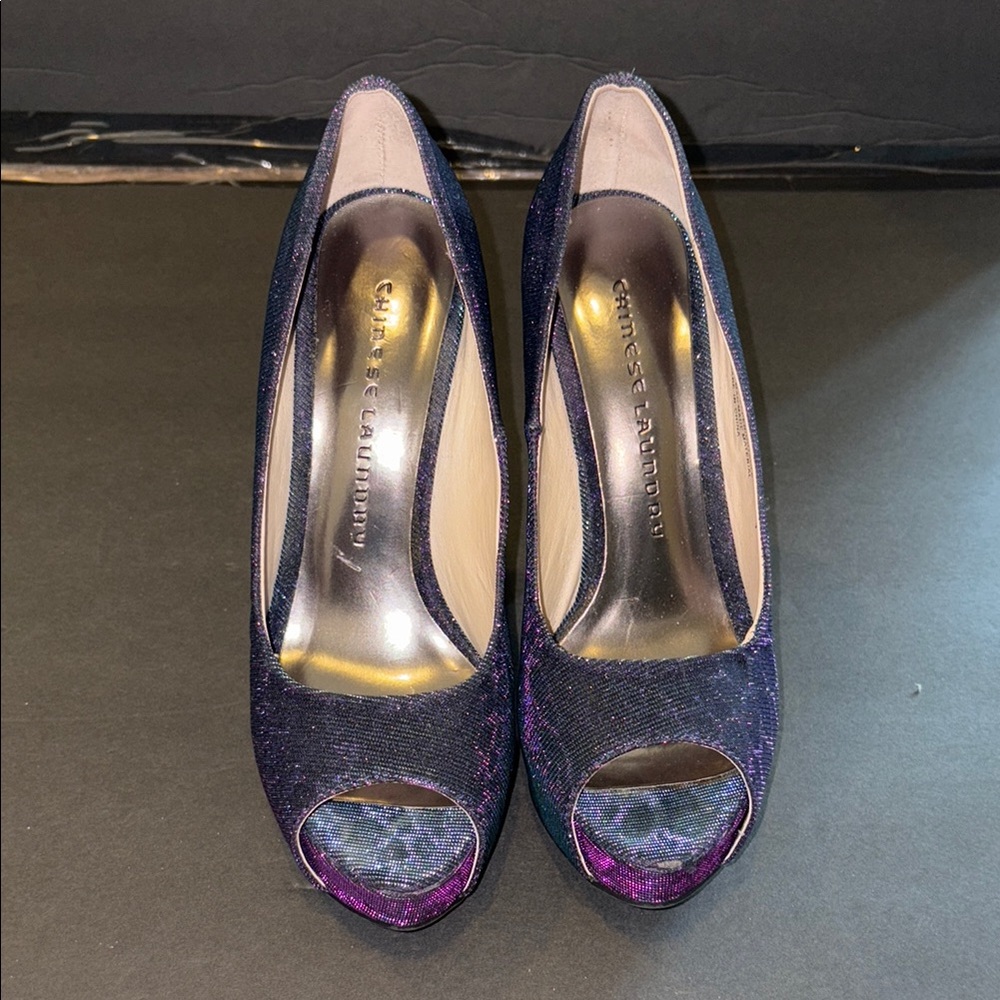 Chinese Laundry Women's Purple Peep Toe Heels